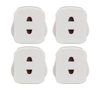 Travel Adapter 2 to 3 Pin Converter Socket Plug Adapter European to UK Plug Adaptor Universal Travel Adapter Electric Shaver Razor Toothbrush Plug Adaptor (Pack of 4)