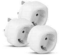 Travel Adaptor | EU to UK Plug Adapter | European to UK Adaptor | 2 Pin to 3 Pin European to UK Adaptor UK to us (WHITE PACK OF 3)