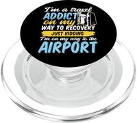 Travel Addict on my way to the Airport World Tour 2026 PopSockets PopGrip for MagSafe