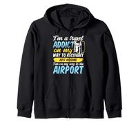 Travel Addict on my way to the Airport World Tour 2026 Zip Hoodie