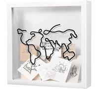 Travel Adventure Archive Shadow Box, 8 Inch Adventure Archive Travel Memory Keepsake Top Loading Shadow Boxes Ticket Memory Box Frame for Ticket Photo Postcard Movie Stubs Collection (1pc Map)