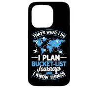 Travel Agent Bucket list journeys Trip planner Case for iPhone 15 Pro
