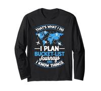 Travel Agent Bucket list journeys Trip planner Long Sleeve T-Shirt