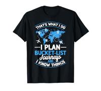 Travel Agent Bucket list journeys Trip planner T-Shirt