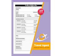 Travel Agent Traveler Profile Record: Client Information Planner for Managing Trips, Supplier Details & Notes | 50 Clients, 110 Double-Sided Pages
