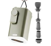 Travel Air Pump Inflate Deflate USB Rechargeable with 5 Nozzles | ABS material, 160g lightweight, compact size, multi-scene applicable, multiple nozzles included