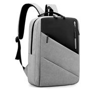 Travel Backpack - 16 Inch Laptop Backpack, Selected Material | Water Resistant Nylon School Bags with USB Charging Port, Laptop Bags for, Light Grey, Se référer à la description