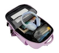 Travel Backpack - Airline Approved Personal Object Bag, Waterproof Glow, Lightweight Backpack, Multi-Pocket | Versatile for Gym School Activities, purple, Please refer to the description