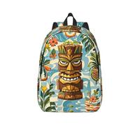 Travel Backpack Carry-on Daypack Vintage Aloha Tiki Pattern Laptop Backpack Lightweight Shoulder Bags for Women Men