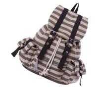 Travel Backpack For Teens Casual Daypacks All-Matching Backpack Students School Bag Retro Stripes Rucksacks Bag Retro Stripes Large Capacity Daypacks Korean Styles School