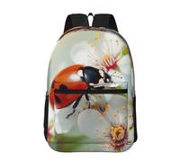 Travel Backpack for Women Men 17inch Waterproof Carry On Backpack Butterfly ladybug Flower Laptop Backpacks