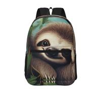 Travel Backpack for Women Men 17inch Waterproof Carry On Backpack Cute Sloth Laptop Backpacks
