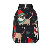 Travel Backpack for Women Men 17inch Waterproof Carry On Backpack Merry Christmas Dog Laptop Backpacks