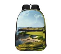Travel Backpack for Women Men 17inch Waterproof Carry On Backpack Seaside Golf Course Laptop Backpacks