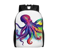 Travel Backpack Lightweight Laptop Backpack Shoulder Bag Casual Daypack | Colorful Octopus Carry On Backpack Waterproof Work Back Pack 17 Inch Cute Backpack For Women Men