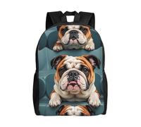 Travel Backpack Lightweight Laptop Backpack Shoulder Bag Casual Daypack | Funny English Bulldog Carry On Backpack Waterproof Work Back Pack 17 Inch Cute Backpack For Women Men