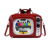Travel Backpack, TV Shape Shoulder Bags for Anime Display, Large Capacity Debt Title, Multifunctional Rack Pack for Outdoor Commuting, Daily Use, red, Siehe Beschreibung