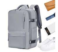 Travel Backpack with Shoe Compartment with USB Charging and, bright grey (ral 7035), riferimento alla descrizione, Please refer to description