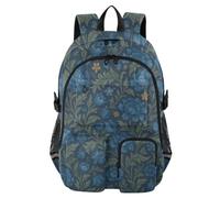 Travel Backpacks William Morris Indigo Blue Floral College School Bookbag