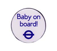 Travel Badges Baby On Board Badge Pregnancy Announcement London Underground TFL Children Pin Button Badge Metal Material Pregnancy Badge Baby Shower Accessories for Mum