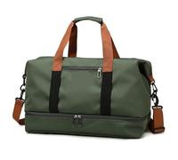 Travel Bag 2pcs Multifunctional Camping Travel Backpack Large Capacity Shoulder Gym Bag Duffel Bag Male Outdoor Luggage Bag for Weekender Overnight Sports Gym(Green)