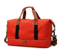 Travel Bag 2pcs Travel Bags for Women Large Capacity Men's Sports Bag Weekend Sac Voyage Female Messenger Bag Dry and Wet for Weekender Overnight Sports Gym(Red)