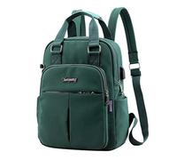 Travel Bag Backpacks Capacity Women Shoulder Laptop Large Jack Bags With USB Backpacks Womens Leather Laptop Backpack (Green, One Size)