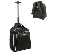 Travel Bag | Cabin Bag Easyjet 45x36x20 | Ryanair Lightweight Suitcase | Approved Holiday Under Seat Bag Hand Luggage | Small Carry on Luggage for Men and Women | Weekend Bag (1 x Rose Gold & Black)