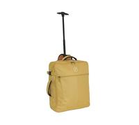 Travel Bag | Cabin Bag Easyjet 45x36x20 | Ryanair Lightweight Suitcase | Approved Holiday Under Seat Bag Hand Luggage | Small Carry on Luggage for Men and Women | Weekend Bag (Yellow - Design 3)