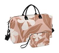 Travel Bag Happy Thanksgiving Autumn Floal Overnight Carry On Tote and Luggage Sport Training Bag with Toiletry Bag for Gym 2 Pcs Set, Happy Thanksgiving autumn44, Set Of 2, Art Deco