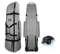 Travel Bag Heavy Duty Wear-Resistant Zipper with Wheel Soft Sided Foldable Golf Case for Travel Work(Grey)