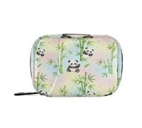 Travel Bag Medicine Box Organizer for Purse Pandas with bamboos on