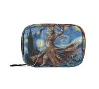 Travel Bag Pill Bag Organizer for Purse Dancing_cat_Starry_Night