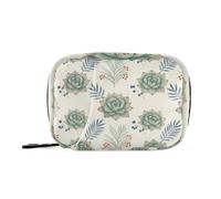 Travel Bag Pill Organizer Travel for Purse Succulent & Palm Leaf