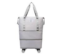 Travel Bag - Rolling Bag - Removable Luggage Bag | Waterproof Travel Suitcase with Wheels, Carry On Luggage for Parents, Spouse, Travel, Business, Camping, gray, see description, See description