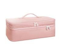 Travel Bag: Thermal Organizer, Portable Storage Bag | Double Layer 40x15x14cm Heat Resistant Use Hairdressing Home Suitcase Hotel Gym Studio Spa Cabin Backstage ProX