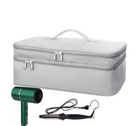 Travel Bag: Thermal Organizer, Portable Storage Bag | Double Layer 40x15x14cm Heat Resistant Use Hairdressing Home Suitcase Hotel Gym Studio Spa Cabin Backstage ProX