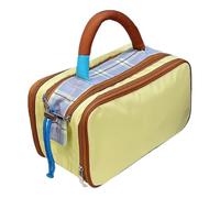 Travel Bag, Toiletry Organizer, Portable Pouch, Fashion Zippered Plaid Design, Clear Compact Carrier for Stadium, Vacation, Airport, School, Beach, Airplane, Festival, Gym, Work, Event Travel Use
