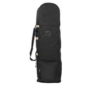 Travel Bag with Wheels, 600D Heavy Duty Travel Cover with Straps Double Zipper, Universal Size Foldable Waterproof Padded Club Travel Bag for Airlines Protects Clubs(Gold)