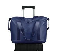 Travel Bag with Wheels, Extendable Rolling Luggage for Under the Seat Area, Travel Storage and Clothes Transporter for Holidays, Weekend Trips, Shopping, Business Trips, darkblue, see description, See