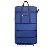 Travel Bag with Wheels Large Capacity Airline Checked Bag Rolling Packing Cubes Moving Universal Wheel Oxford Foldable Luggage Storage Travel Bag(Blue 95X48X28)