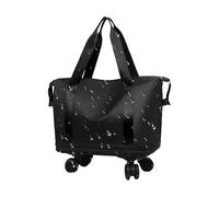 Travel Bag with Wheels | Large Capacity Suitcase with Wheels, Large Carpet Bag with Swivel Wheels for Business and Tourism, Black, Fare riferimento alla descrizione, Please refer to description