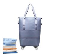 Travel Bag with Wheels | Rolling Duffle Bag Underseat Handbag - Overnight Organization Garment Carrier for Gym Shopping Excavation Weekend Getaways Holiday, Blue, Refer to description, Unisex