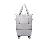 Travel Bag with Wheels Scratch-Resistant Luggage Capacity Expandable Rolling Duffle Bag with Wheels Waterproof Suitcase for Travel Foldable Luggage Bag(Grey)