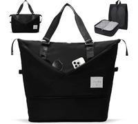 Travel Bag Women's Sports Bag Small Hand Luggage Bag Weekender Swimming Bag Fitness Bag Gym Bag Sauna Bag Women's Yoga Bag Waterproof Training Bag Women Gym Bag Travel Bag, black