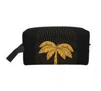 Travel Bags Custom Golden Vibes Dominican Republic Makeup Bag for Women Travel Cosmetic Organizer Kawaii Storage Toiletry Bags Case Gifts