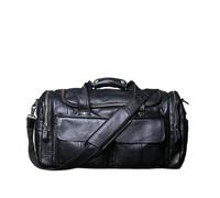 Travel Bags Retro Men's Large-capacity Portable Travel Bag Genuine Leather Shoulder Messenger Bag, Classic Black, One Size