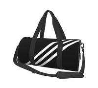Travel Bags White Three Lines Weekend Gym Yoga Luggage Sport Duffle Round Large Capacity Duffel Leisure Outdoor Holiday Gifts