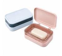 Travel Bar Soap Container 2-Pack,Soap Case with Draining Board
