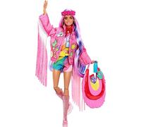 Travel Barbie Doll with Desert Fashion, Barbie Extra Fly, Fringe Jacket and Oversized Bag, HPB15